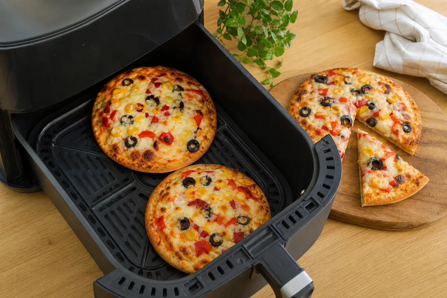 Airfryer’da İnce Tabanlı Pratik Pizza