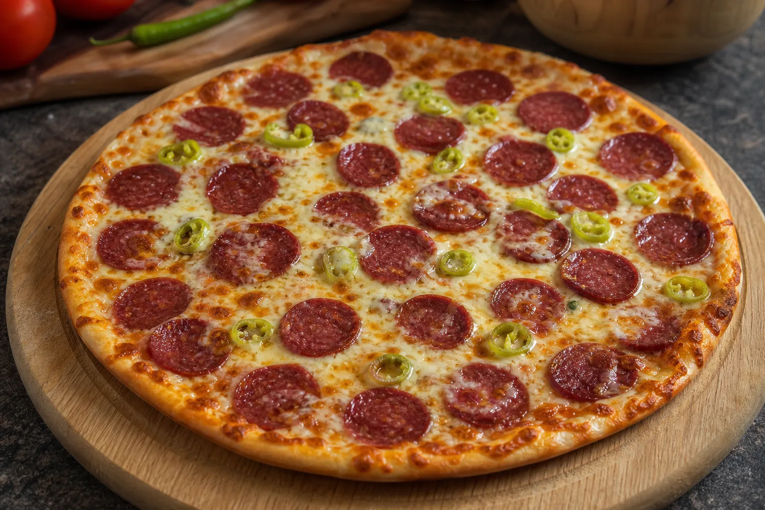 Ev Yapımı Sucuklu Kaşarlı Pizza
