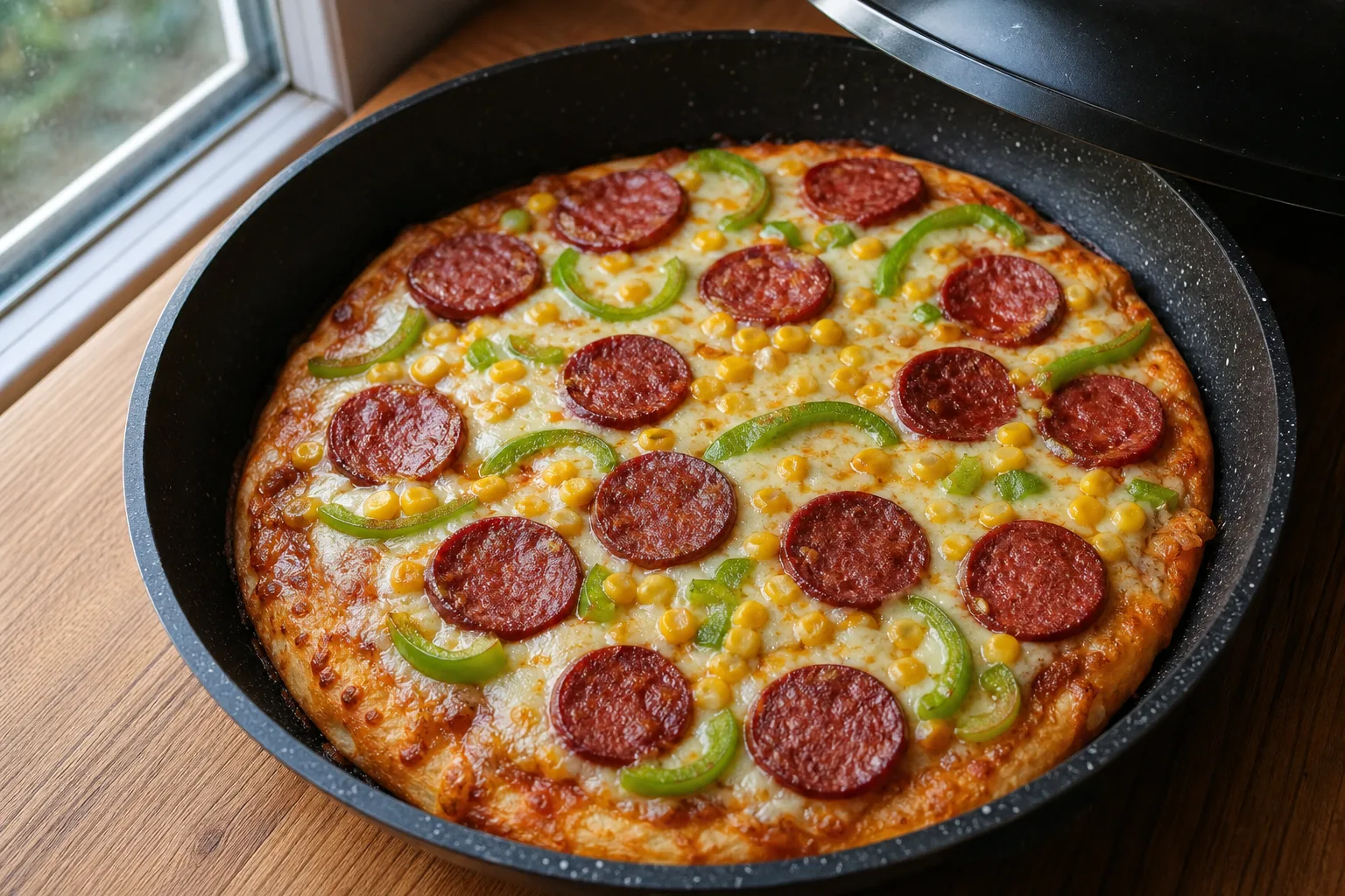 Kapaklı Tavada Pizza Tarifi: Fırın Kullanmadan Yumuşak Taban