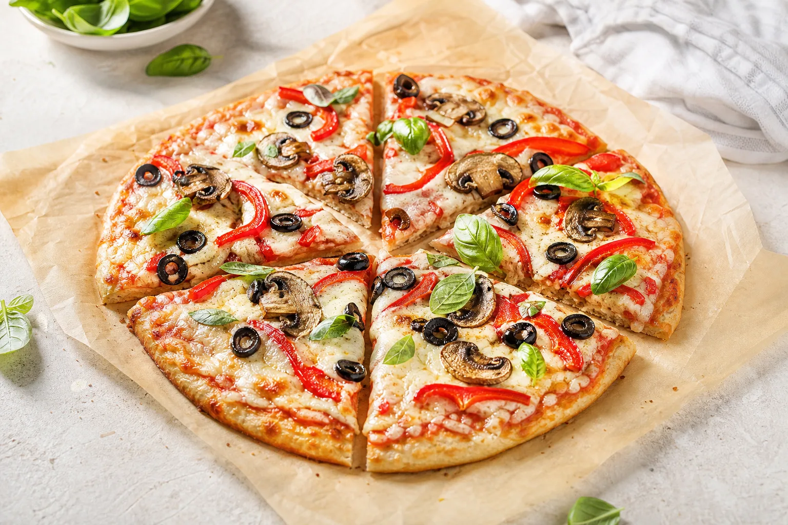Ev Fırınında Esnek Tabanlı Glutensiz Pizza