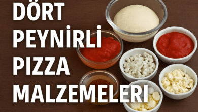 Dört Peynirli Pizza Tarifi malzemeleri
