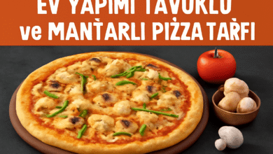 Ev Yapımı Tavuklu ve Mantarlı Pizza Tarifi