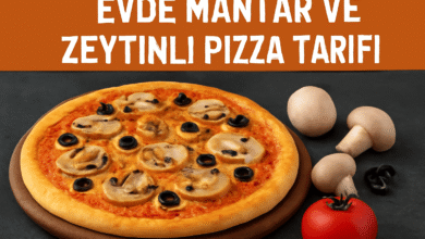 Evde Mantar ve Zeytinli Pizza Tarifi