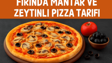Fırında Mantar ve Zeytinli Pizza Tarifi