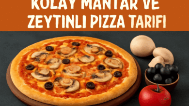 Kolay Mantar ve Zeytinli Pizza Tarifi