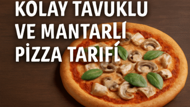 Kolay Tavuklu ve Mantarlı Pizza Tarifi